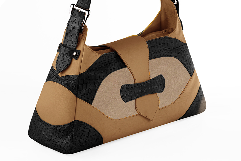 Handcrafted women's luxurious elegant handbag in premium satin black, tan beige and camel beige leather. Perfect for elevated everyday style.   
                Choose from our luxurious collections of leather and fabric to perfectly match your handbags to your outfits.